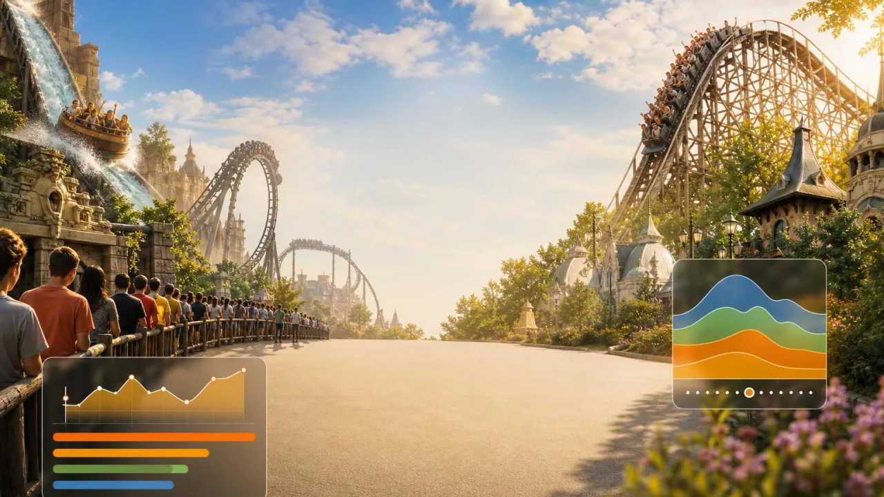 Wachttijden Efteling, Phantasialand en Bobbejaanland